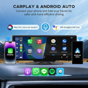 11.5" Portable CarPlay Screen with 4K Dash Cam & GPS