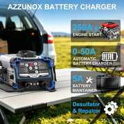 50A 12V/24V Smart Car Battery Charger & Maintainer