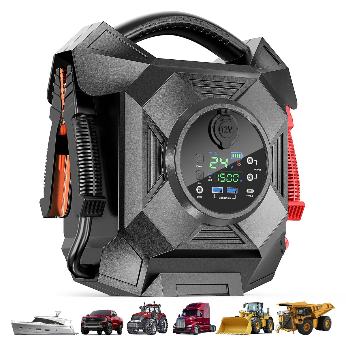 ODUKAKO Commercial Jump Starter Heavy Duty, 30000A Peak, Class 8
