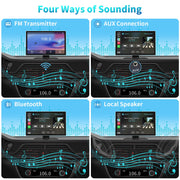 9" Wireless CarPlay Screen with 4K Dash Cam